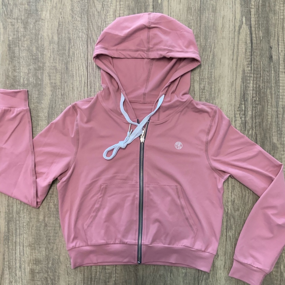 Til You Collapse Motivate Crop Zip Hoodie